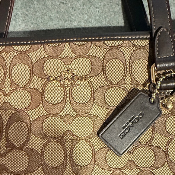 Coach Brown Signature Tote Bag - Picture 2 of 10